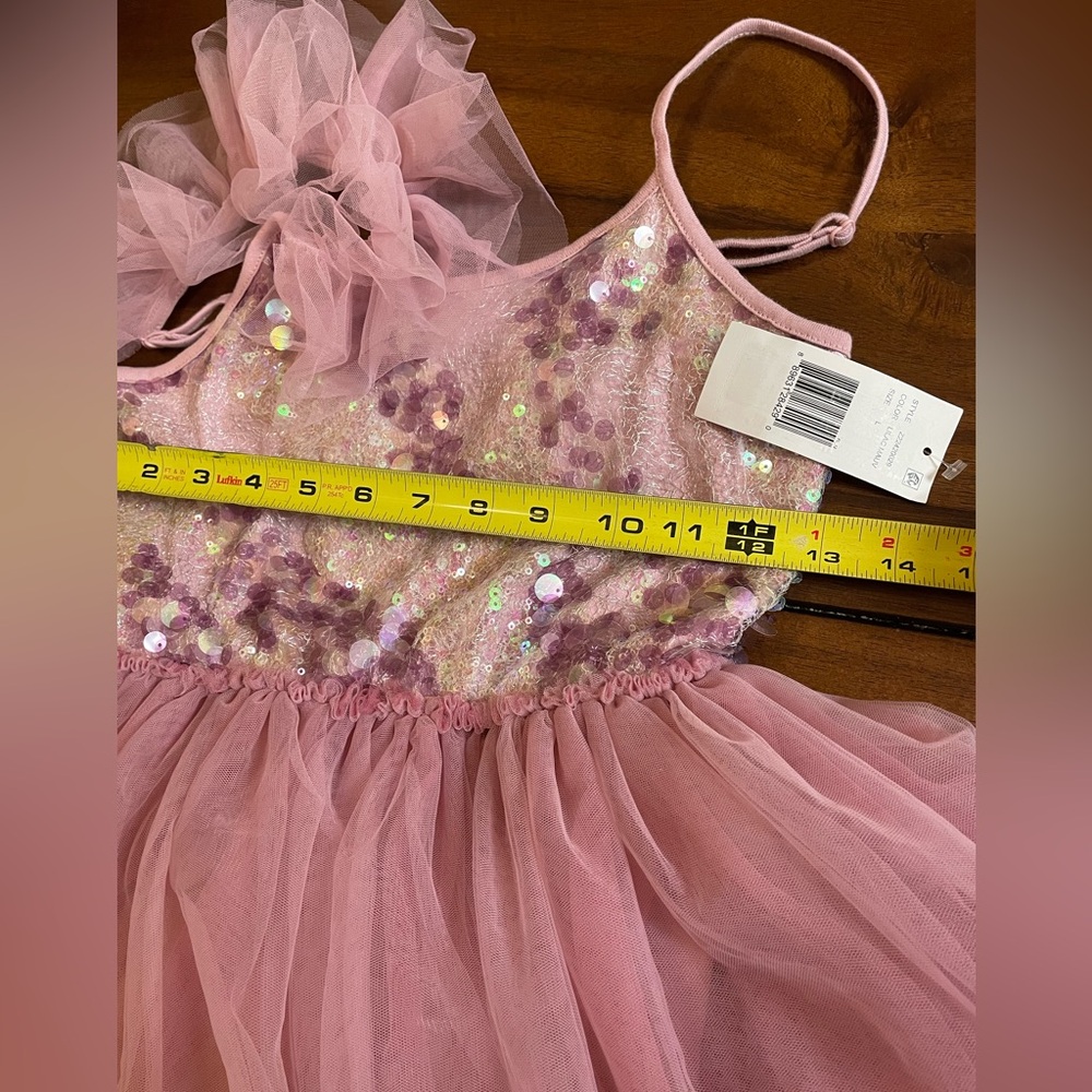 Poppies and Roses Sequin Mesh High-Low Dress – Lilac Mauve – Size L (14) – NWT - Picture 6 of 7